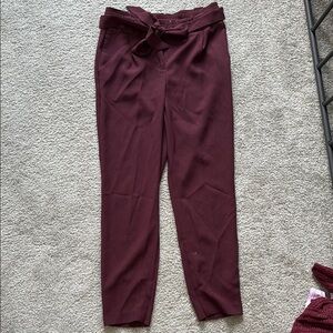 Express Burgundy Women's PaperBag Dress Pant size 4